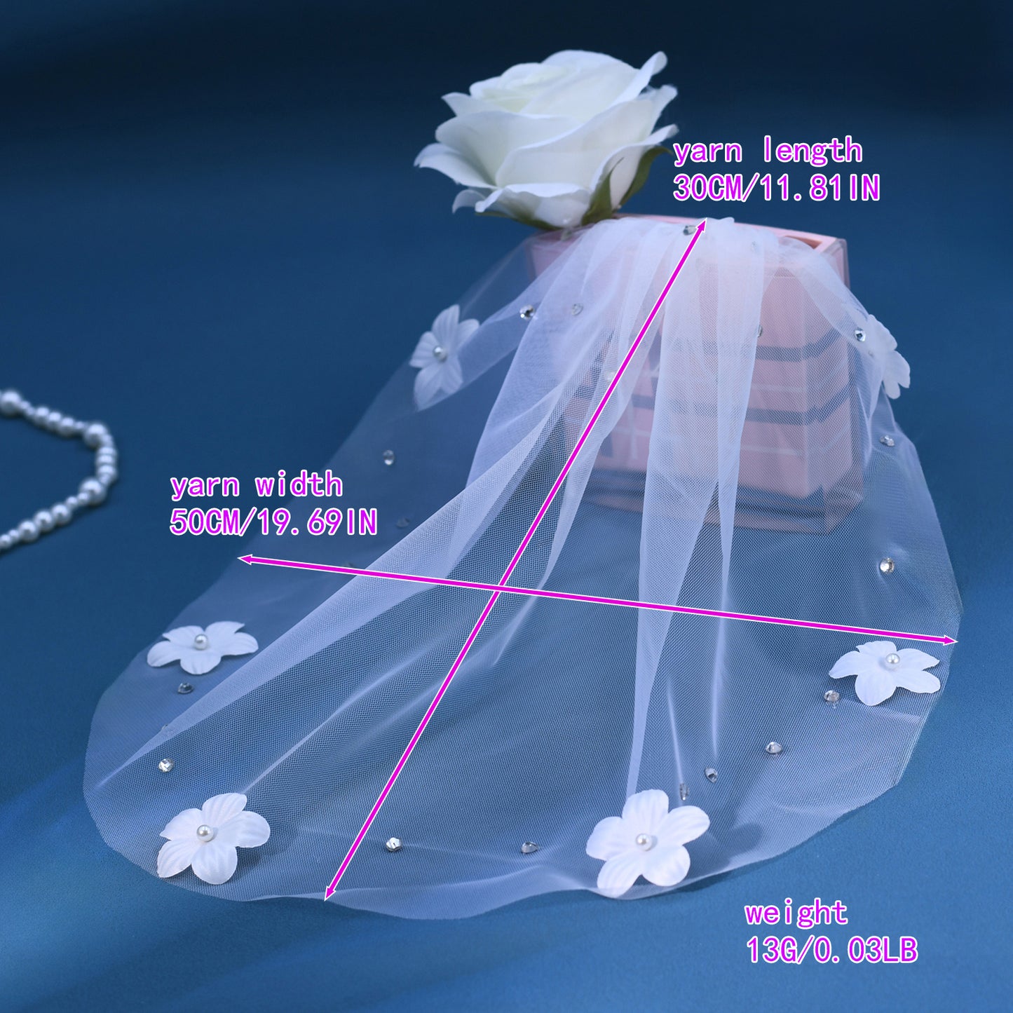 Pearl Birdcage Bridal Veil Wedding Hair Comb Veil - Bridella BMA20