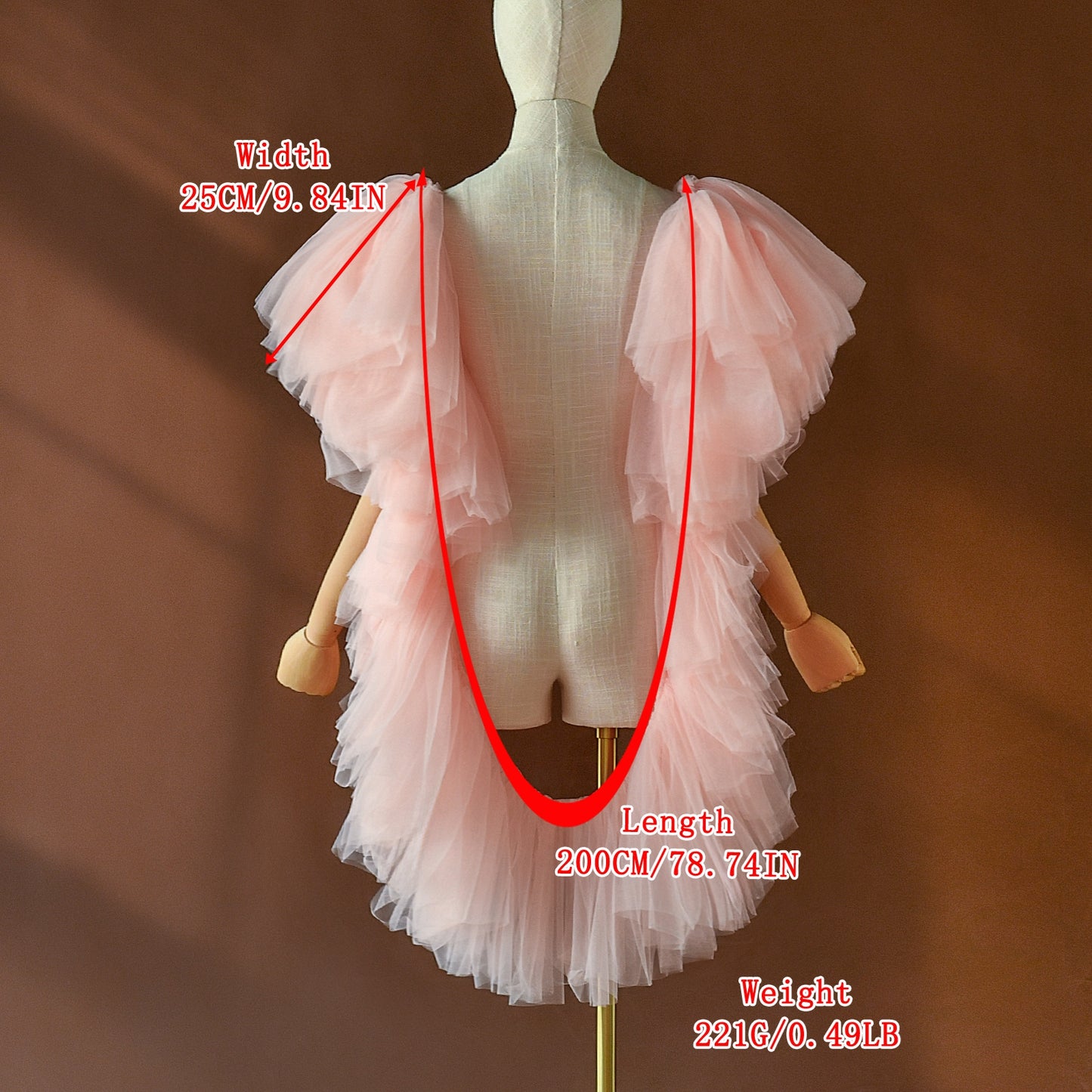 Pleated Tulle Bridal Wrap Wedding Bolero Shawl - Bridella BVG137-PA