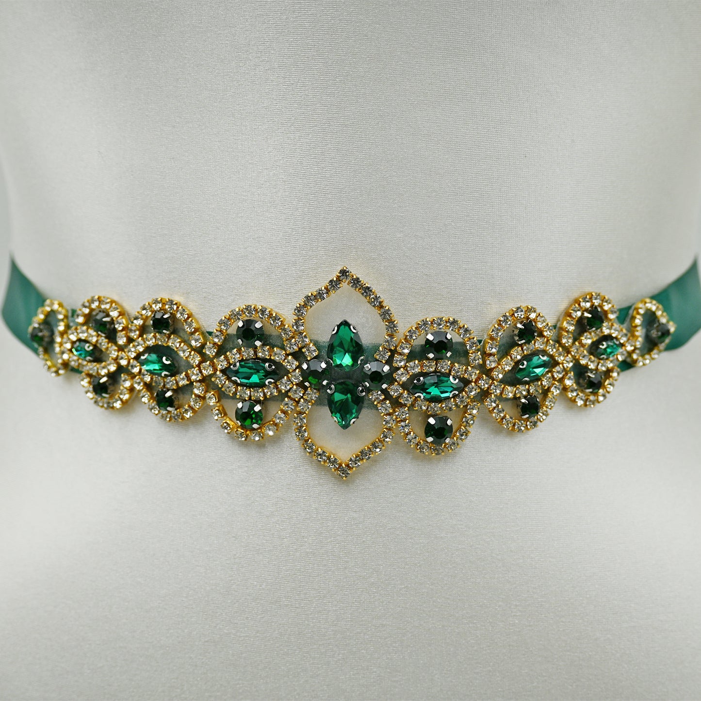 Bridella BS214KL Green Rhinestone Belt