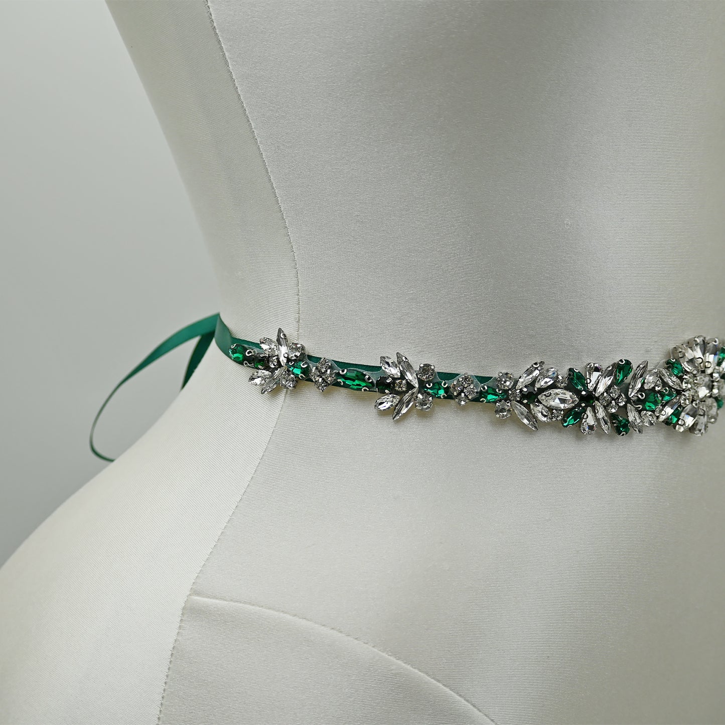 Bridella BS122KL Green Rhinestone Belt