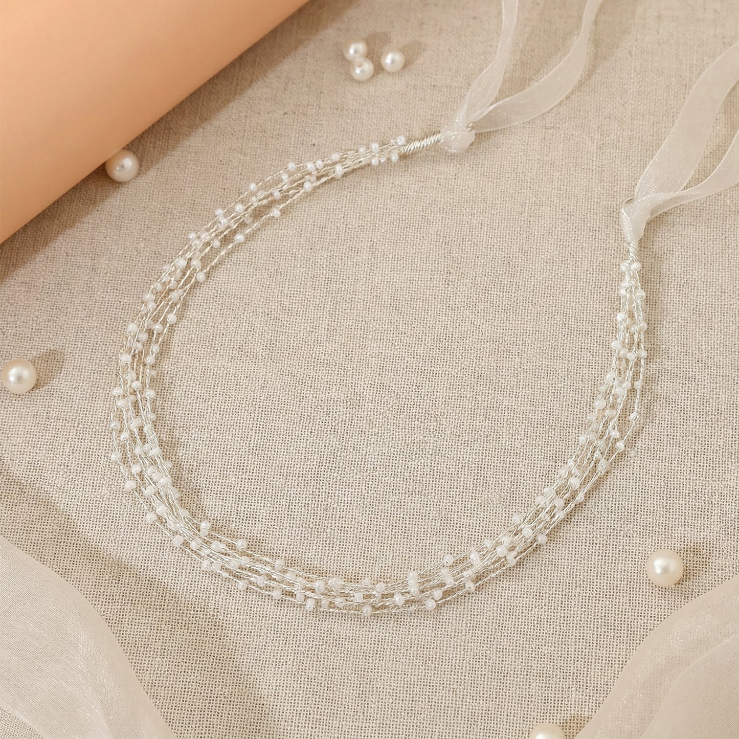 Bridella BHP28-G Gold Bead Headband