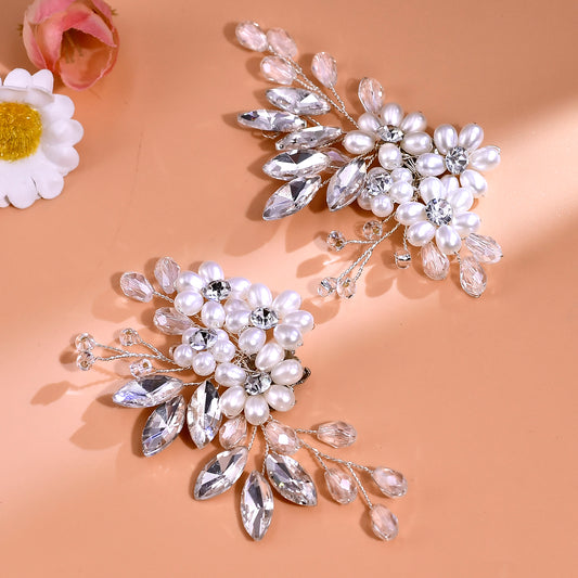 Pearl Flower Bridal Shoe Clips Wedding Heel Decoration - Bridella BHX69