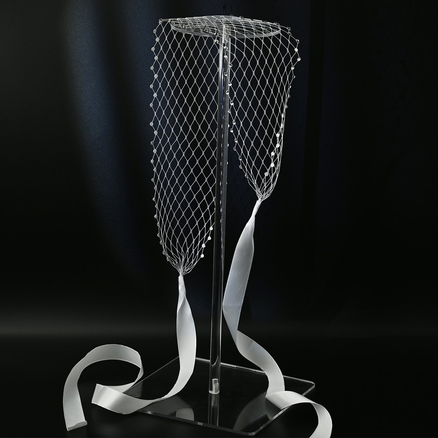 Sparkling Birdcage Bridal Veil Diamond Wedding Veil - Bridella BMA17-W