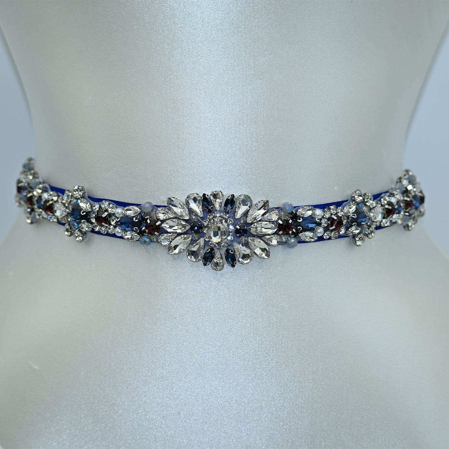 Bridella BS125ML Ivory Rhinestone & Pearl Belt