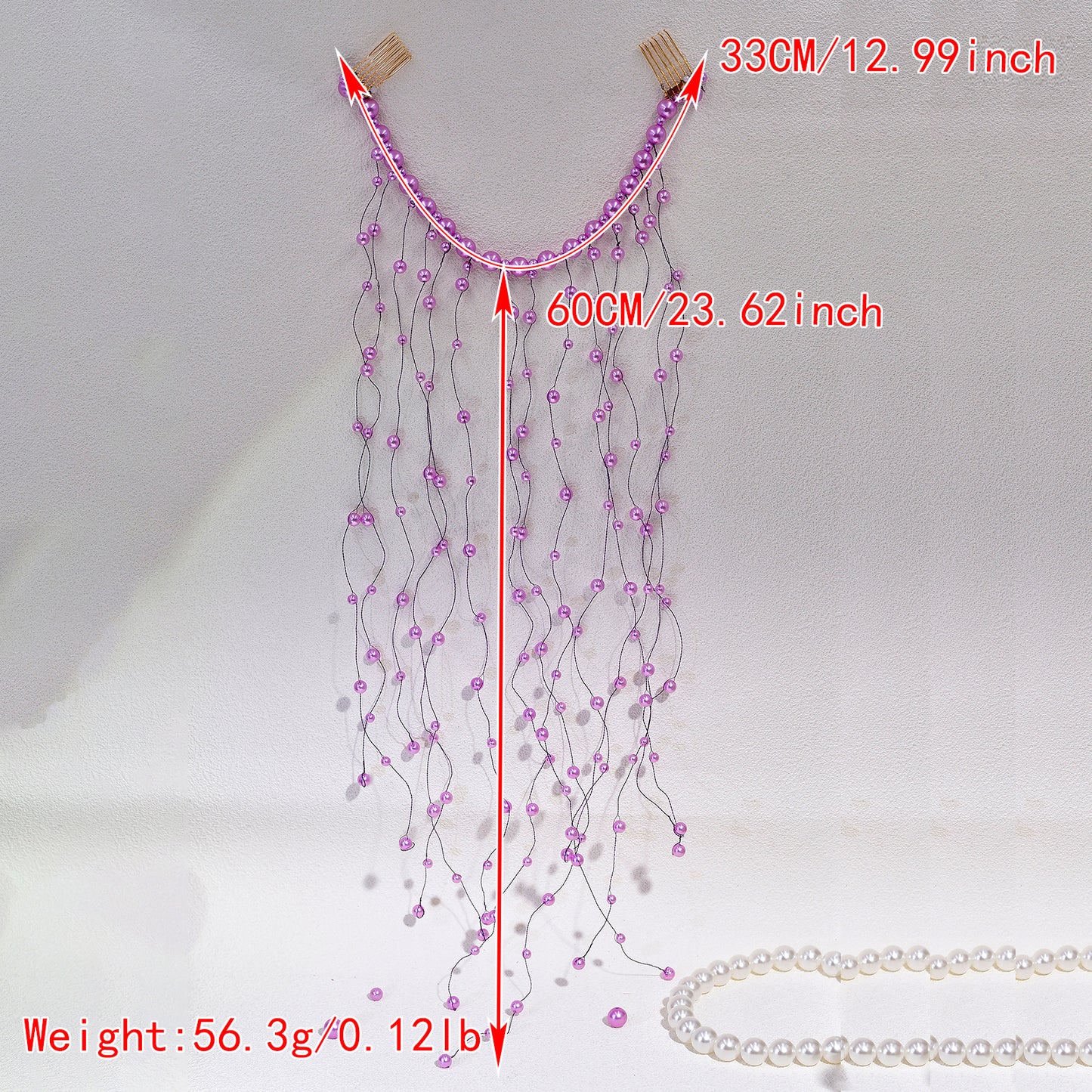 Pearl Tassel Bridal Hair Comb French Wedding Hair Accessories - Bridella BYXA171