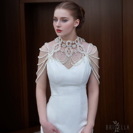 VG09A ivory pearl shawl