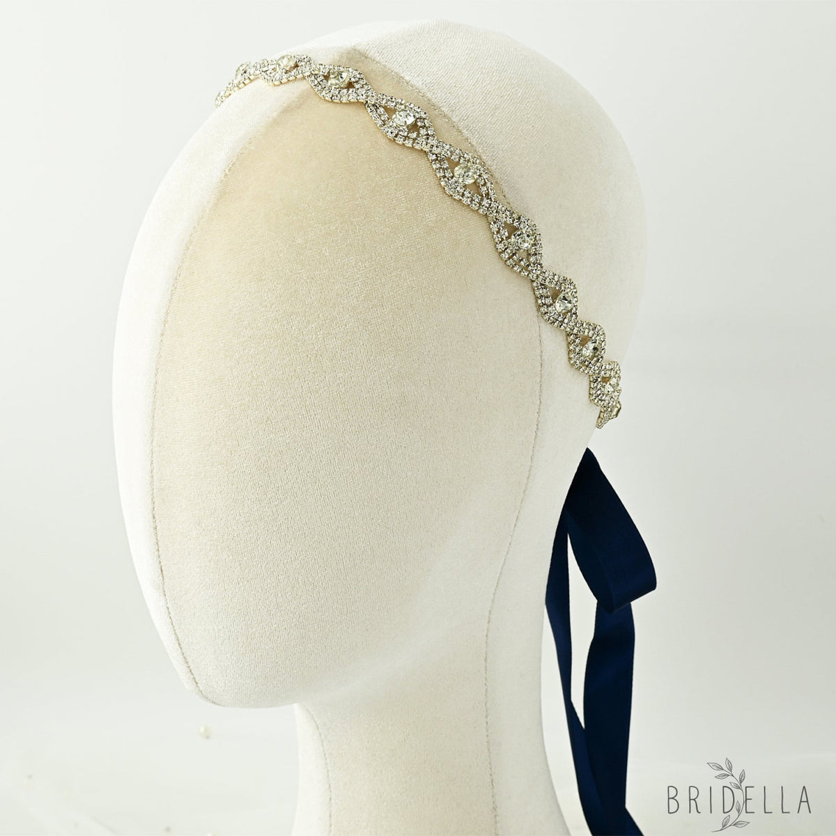 Navy Blue Wedding Rhinestone Bridal Belt - Bridella BS302 - Navy - Belts
