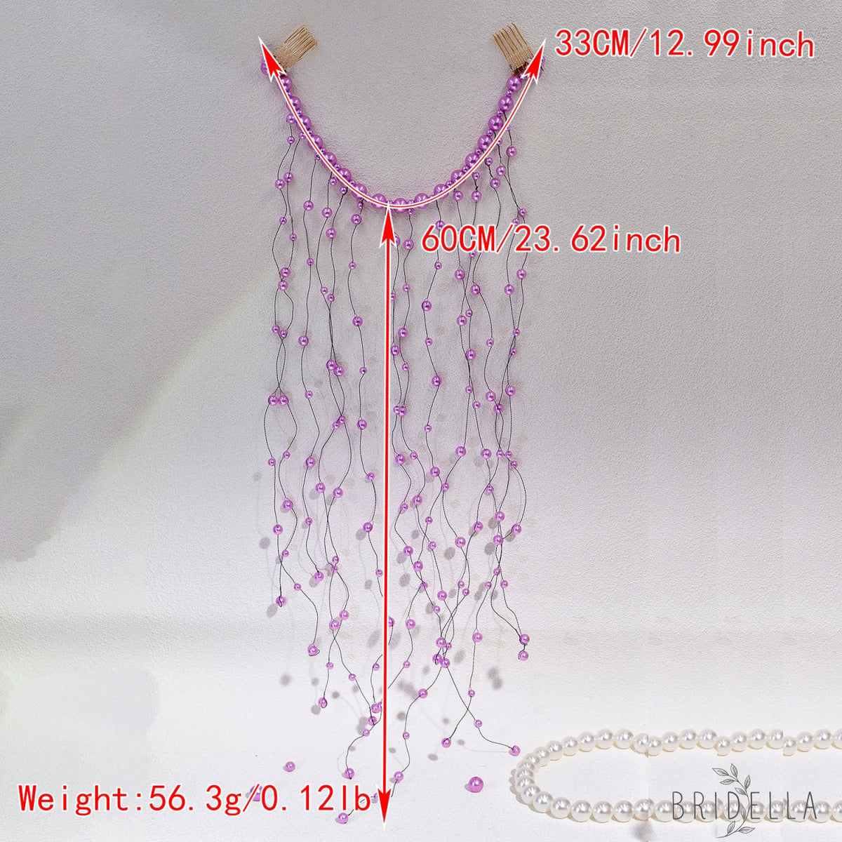 Pearl Tassel Bridal Hair Comb French Wedding Hair Accessories - Bridella BYXA171