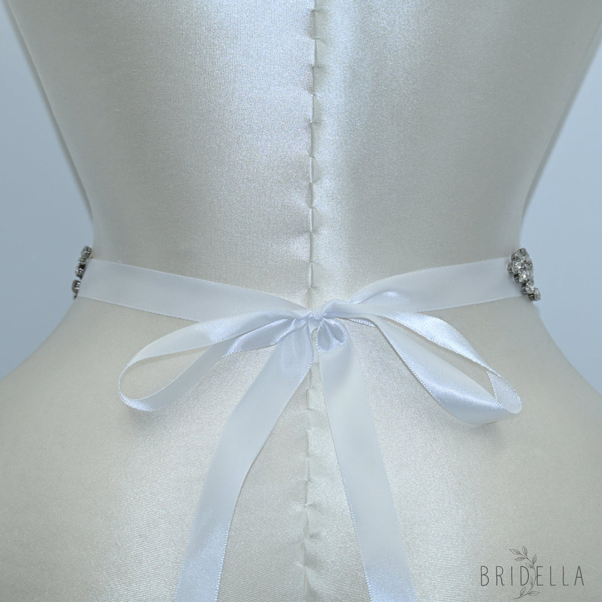 Silver Rhinestone Belt - White - Belts