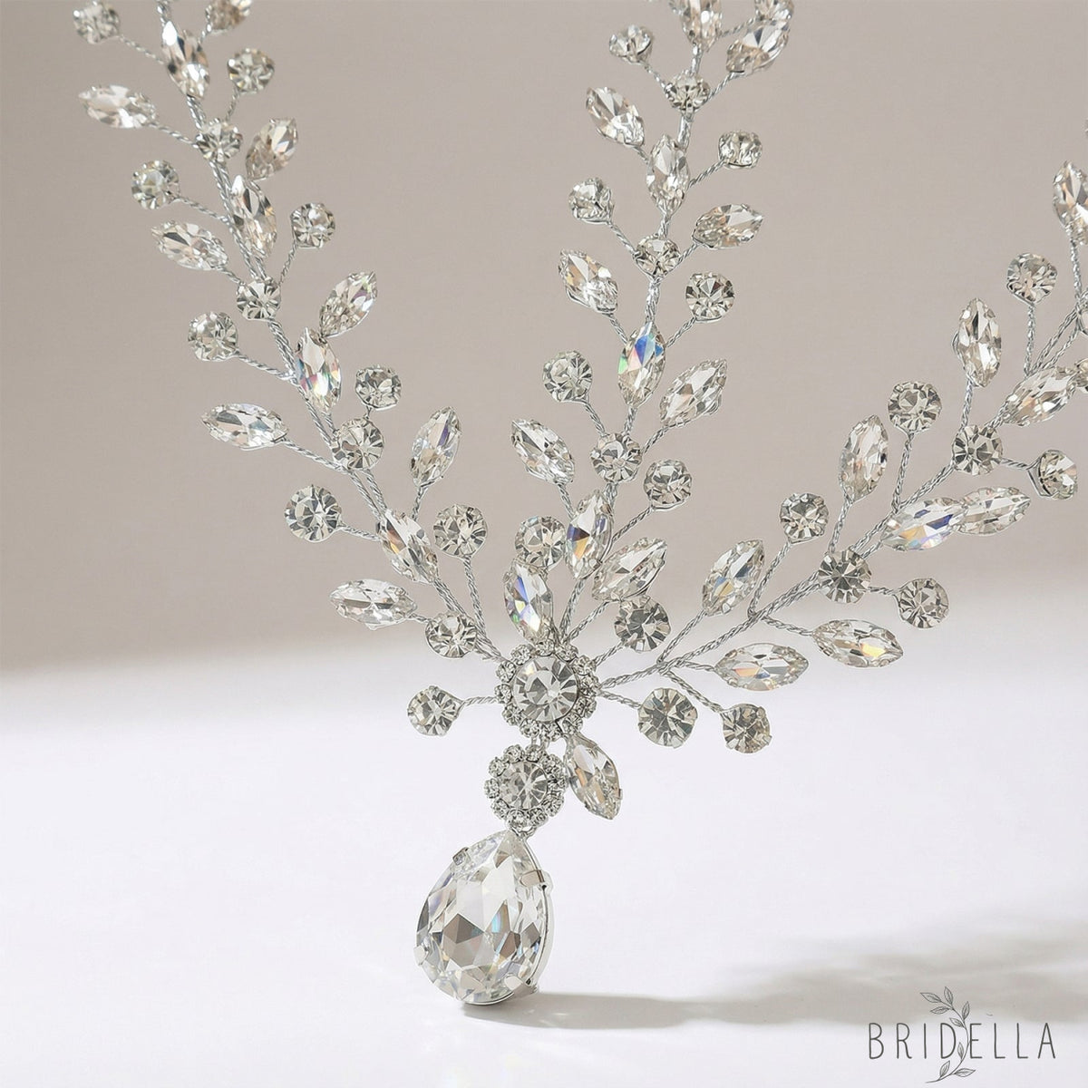 Silver Rhinestone Bridal Hair Comb Wedding Headpiece - Bridella BHP541-S - Silvery - HEADWEAR