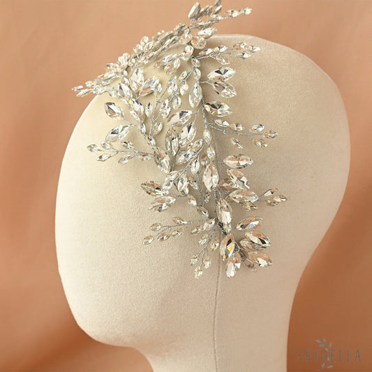 Silver Rhinestone Bridal Tiara Wedding Hair Crown - Bridella BHP304-S - Silvery - HEADWEAR