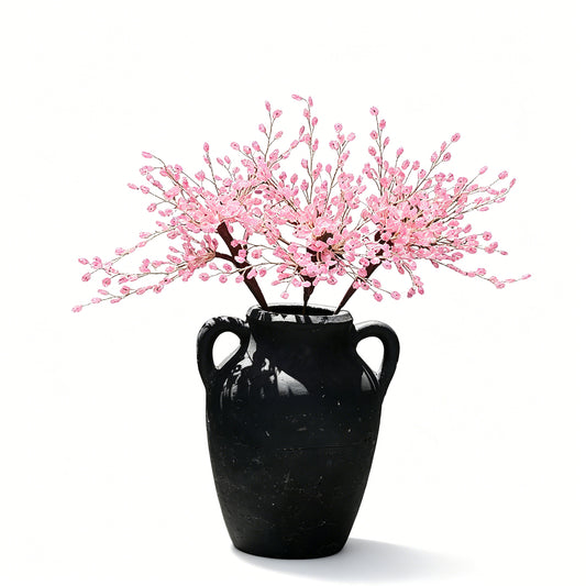 Single Stem Handmade Pink Crystal Beaded Artificial Cherry Blossom Branch K31