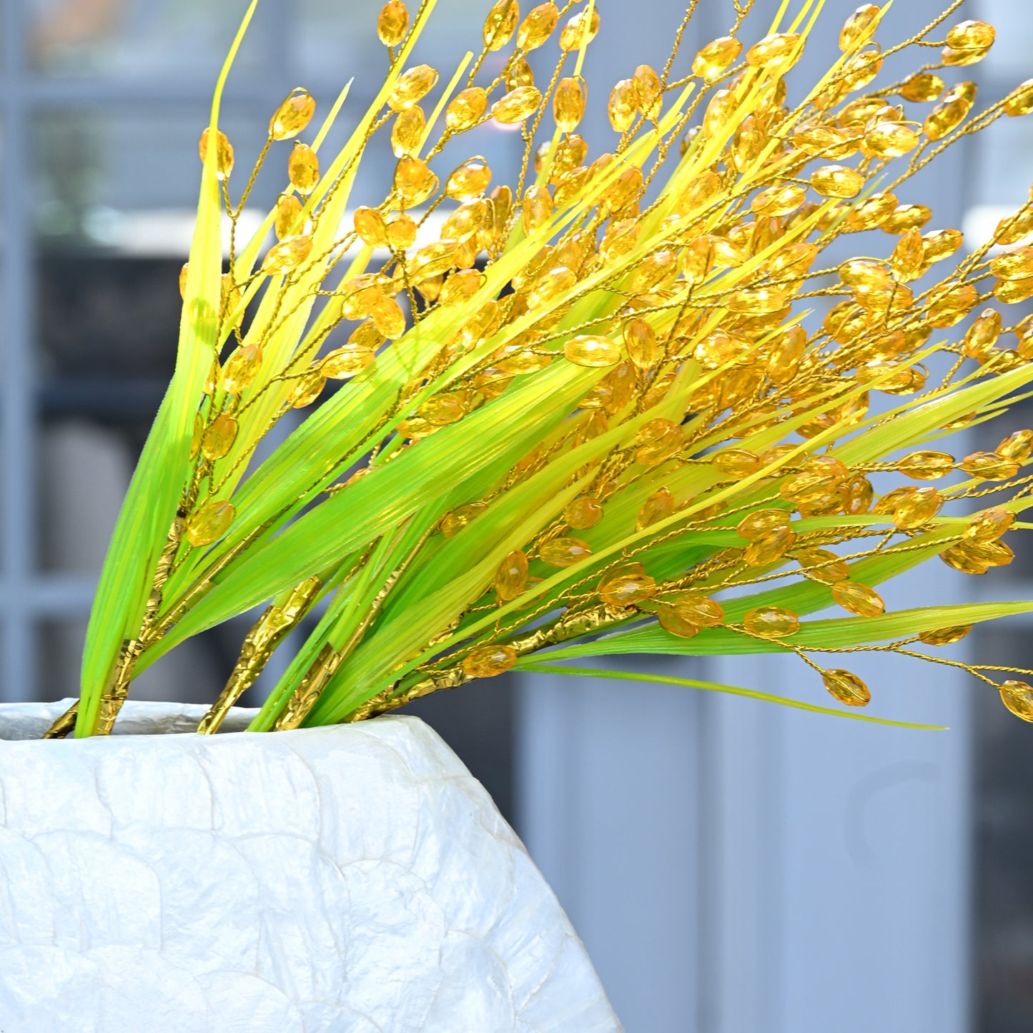Artificial Golden Crystal Rice Ear Stem, Single Stem Fake ,Living room vase decoration K08