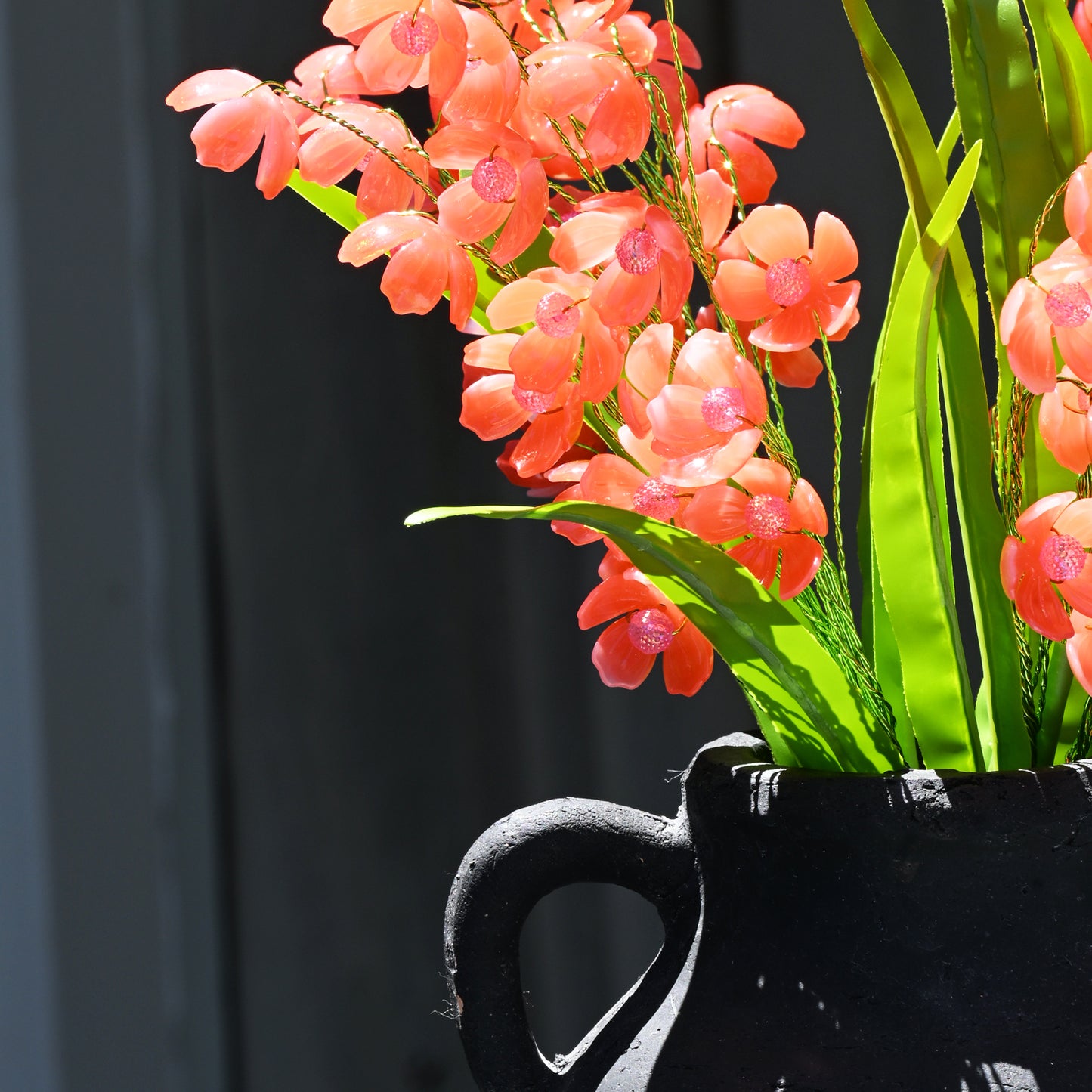 Artificial red Crystal Orchid Flower Stem, Single Stem K13  Handmade Acrylic Beaded Fake Phalaenopsis for Vase Arrangement, Home Wedding Party Floral DIY Decor