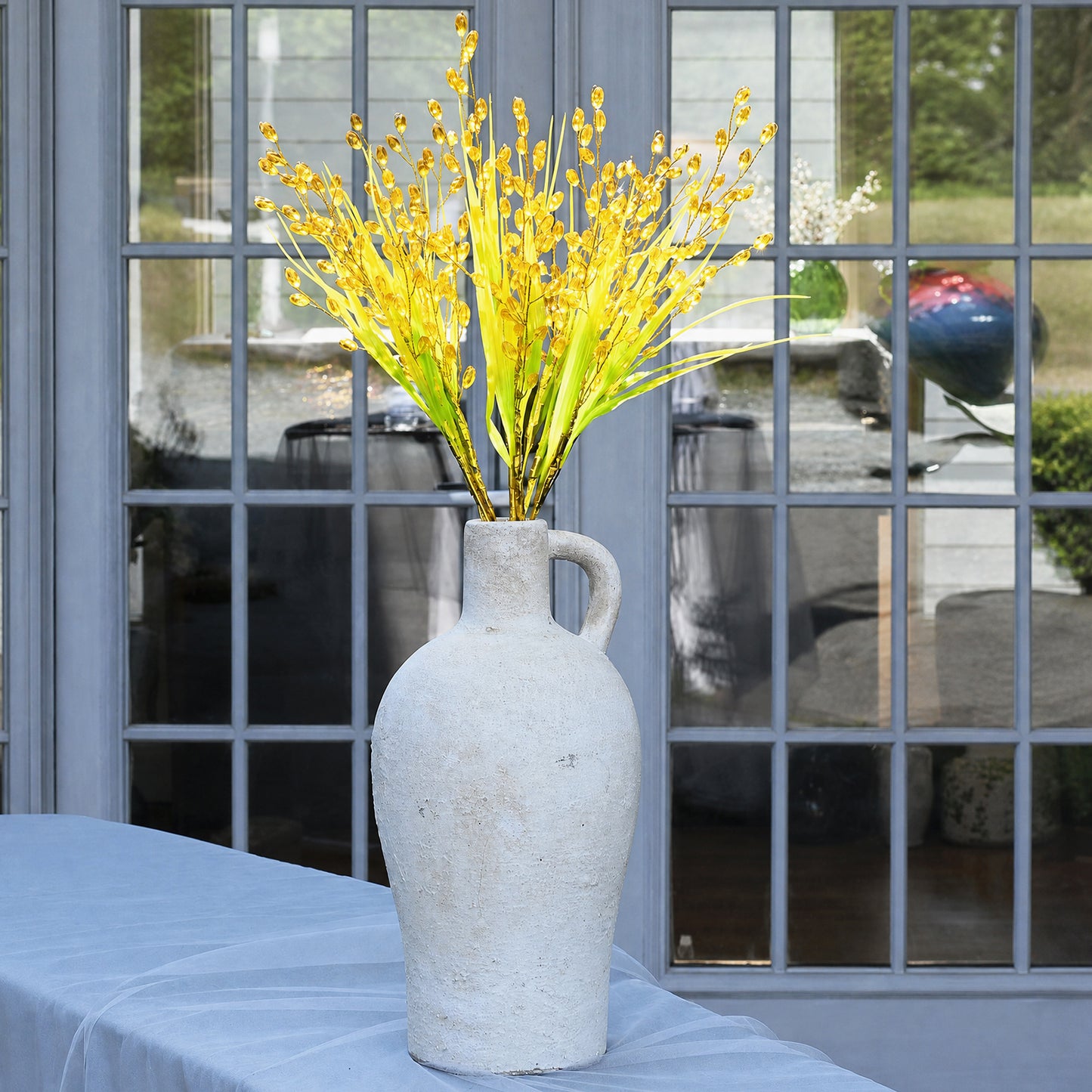 Artificial Golden Crystal Rice Ear Stem, Single Stem Fake ,Living room vase decoration K08