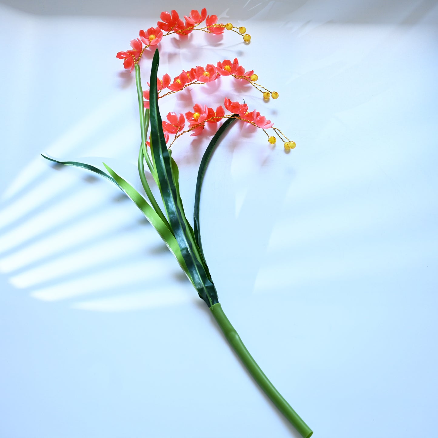 Single Stem Red Trailing Orchid Artificial Flower K29