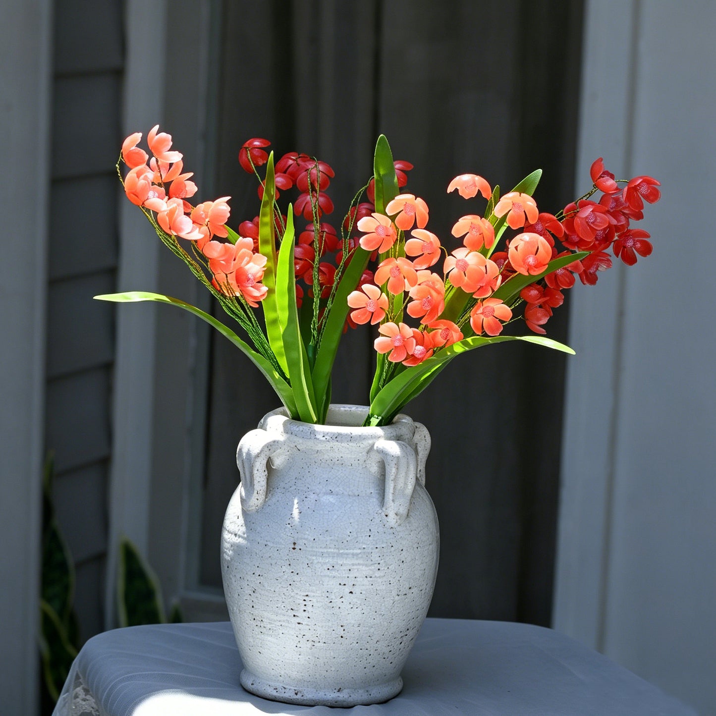 Artificial red Crystal Orchid Flower Stem, Single Stem K13  Handmade Acrylic Beaded Fake Phalaenopsis for Vase Arrangement, Home Wedding Party Floral DIY Decor