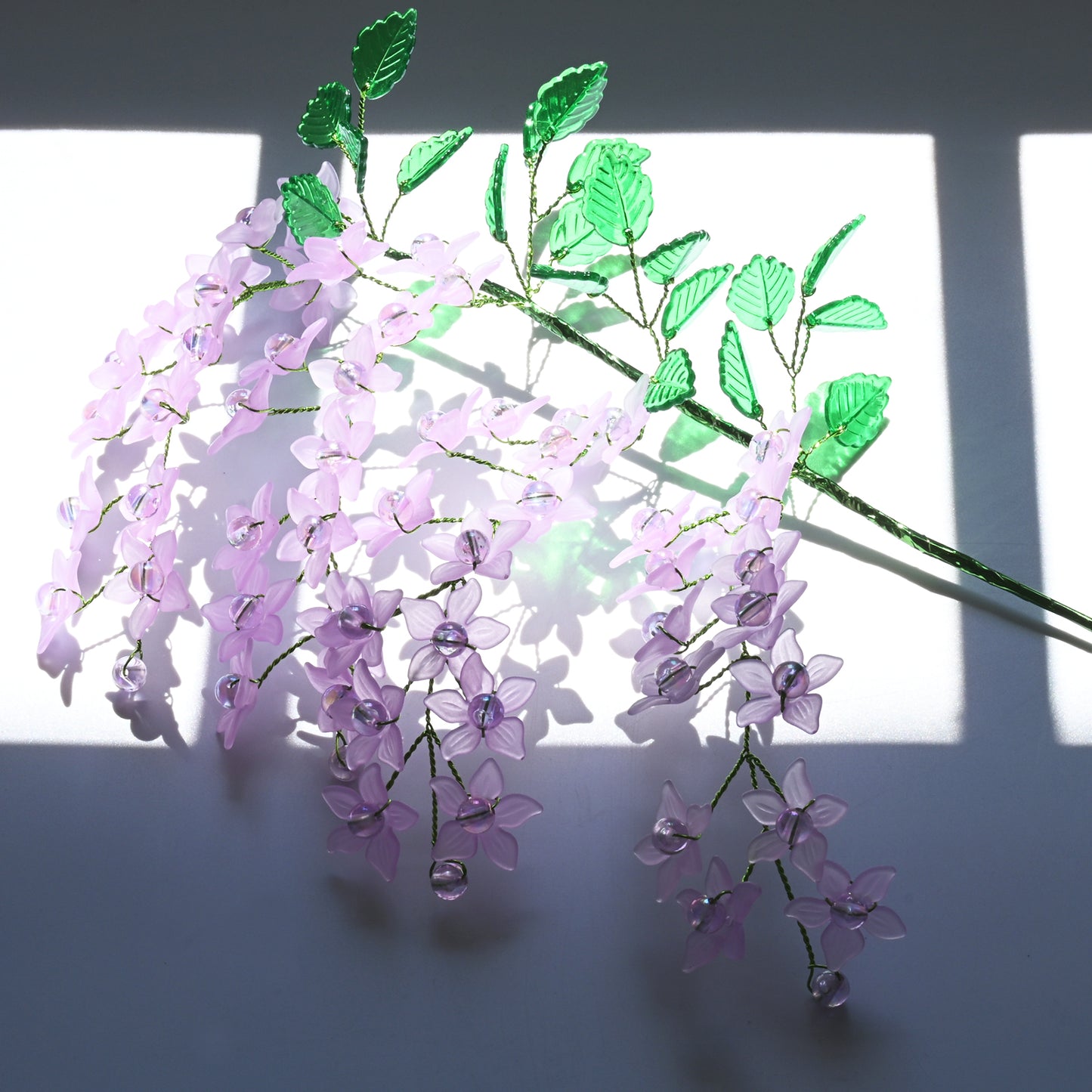 Artificial Light Purple Trailing Flower Stem, Single Stem Fake  K05
