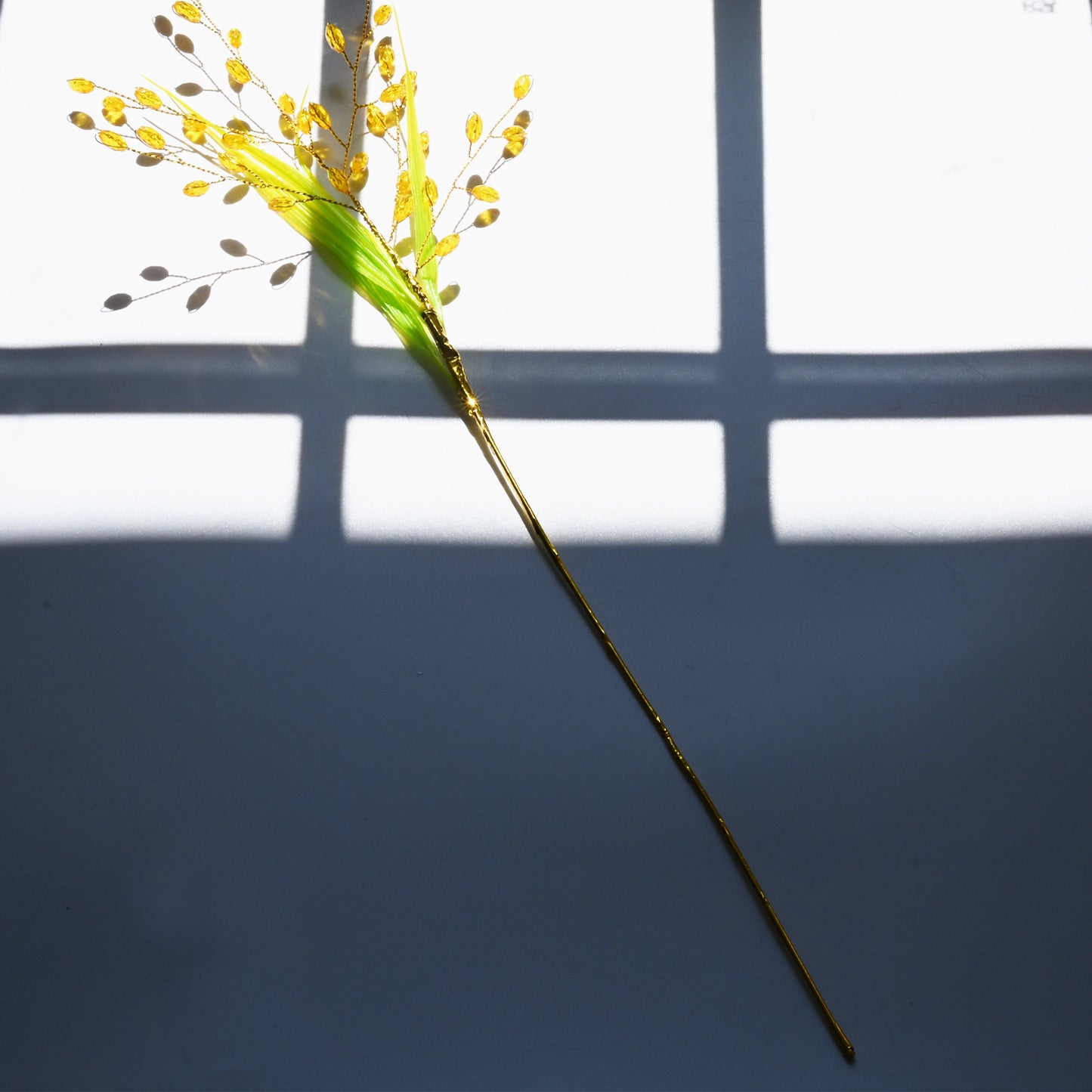 Artificial Golden Crystal Rice Ear Stem, Single Stem Fake ,Living room vase decoration K08