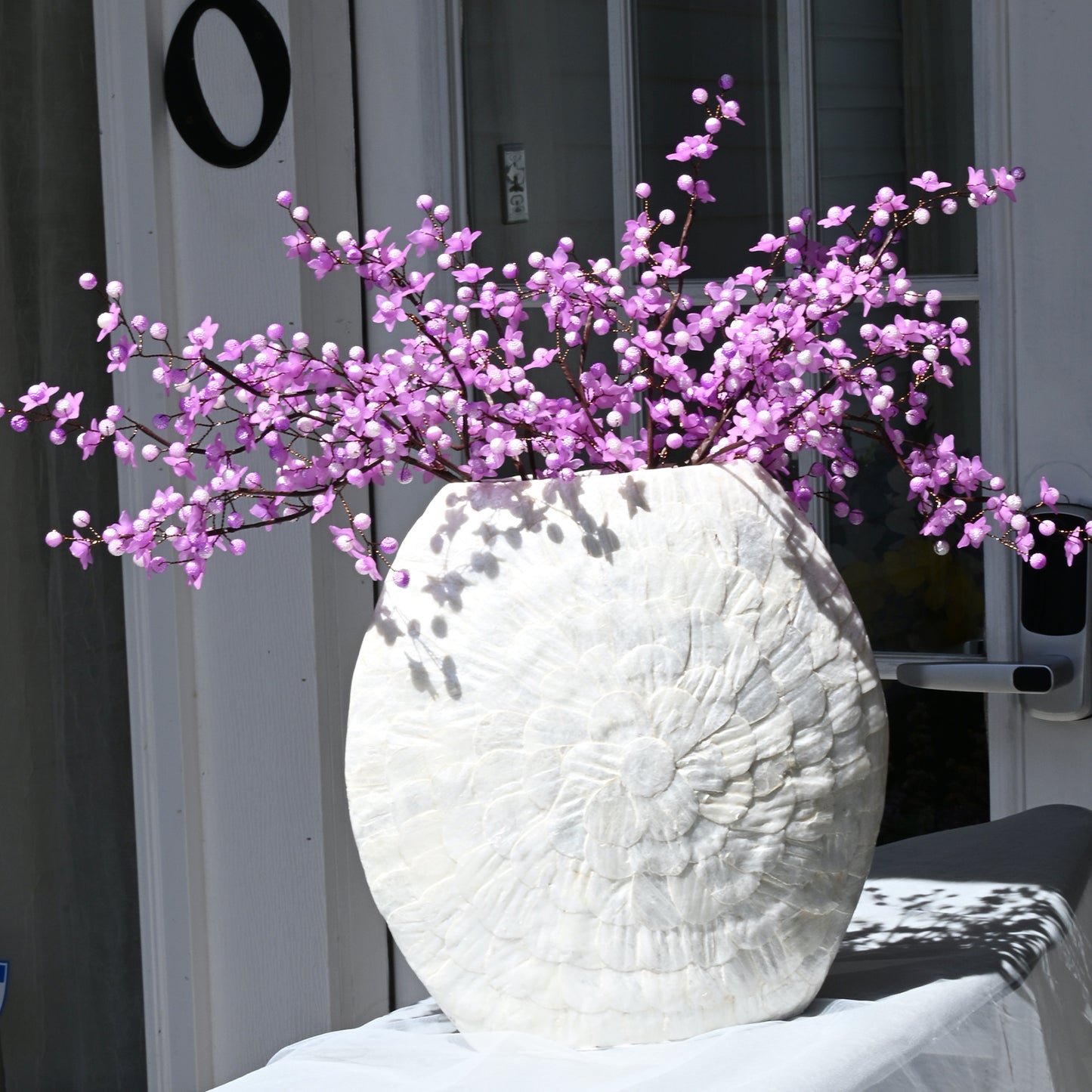 Handmade Purple Artificial Rustic Faux Cherry Blossom Branches for Home Decor K79