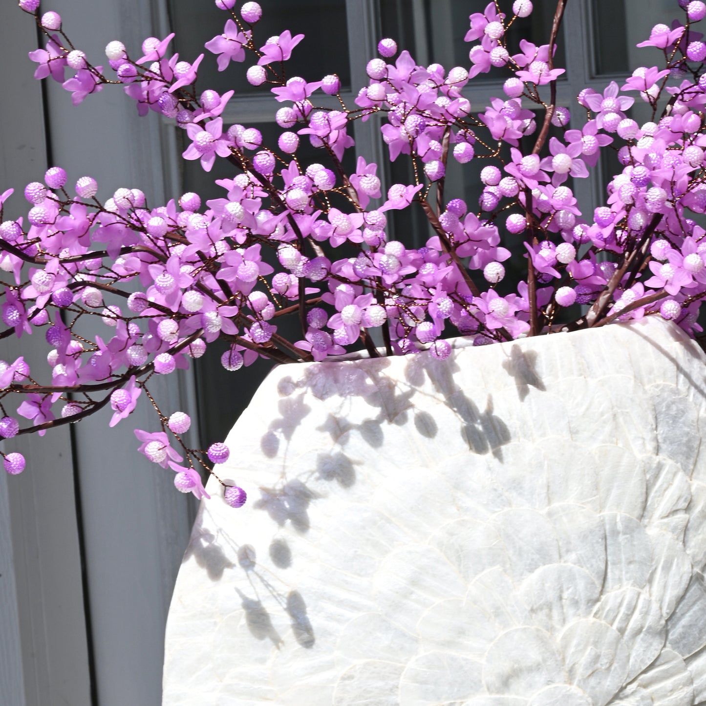 Handmade Purple Artificial Rustic Faux Cherry Blossom Branches for Home Decor K79