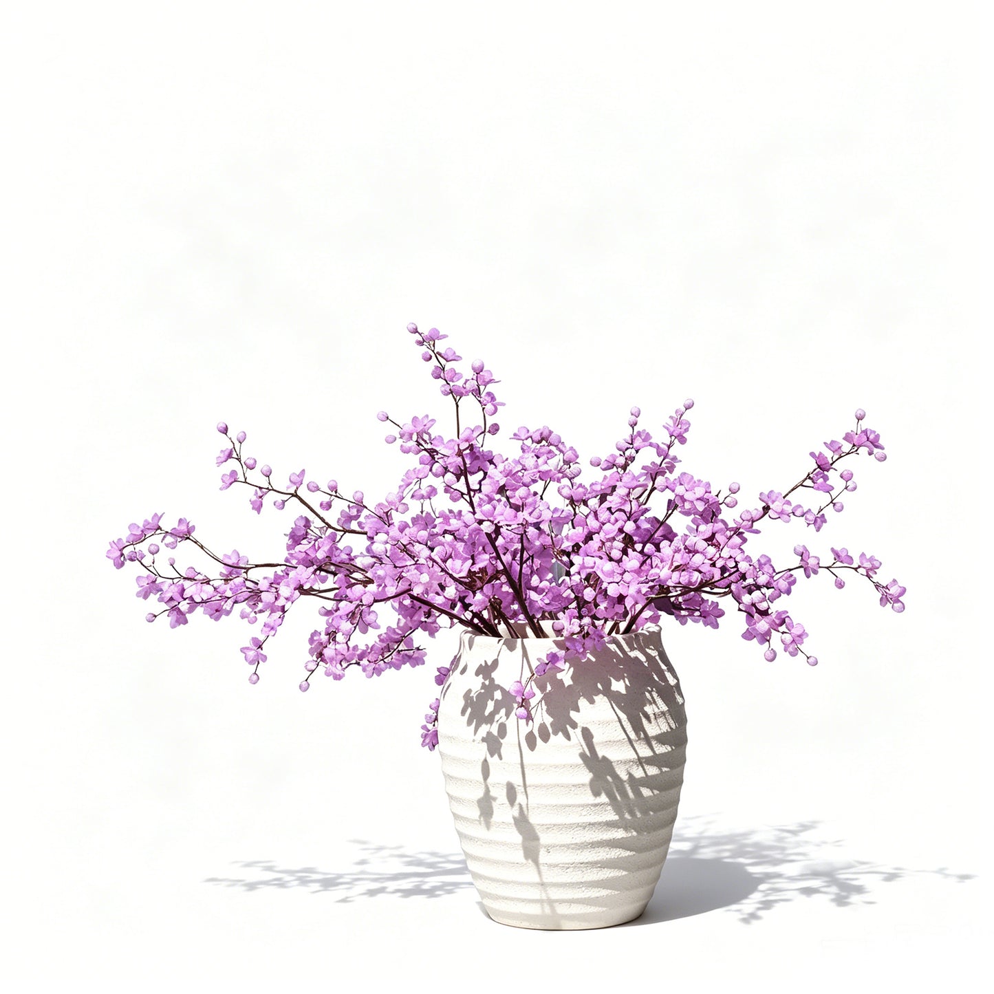 Handmade Purple Artificial Rustic Faux Cherry Blossom Branches for Home Decor K79