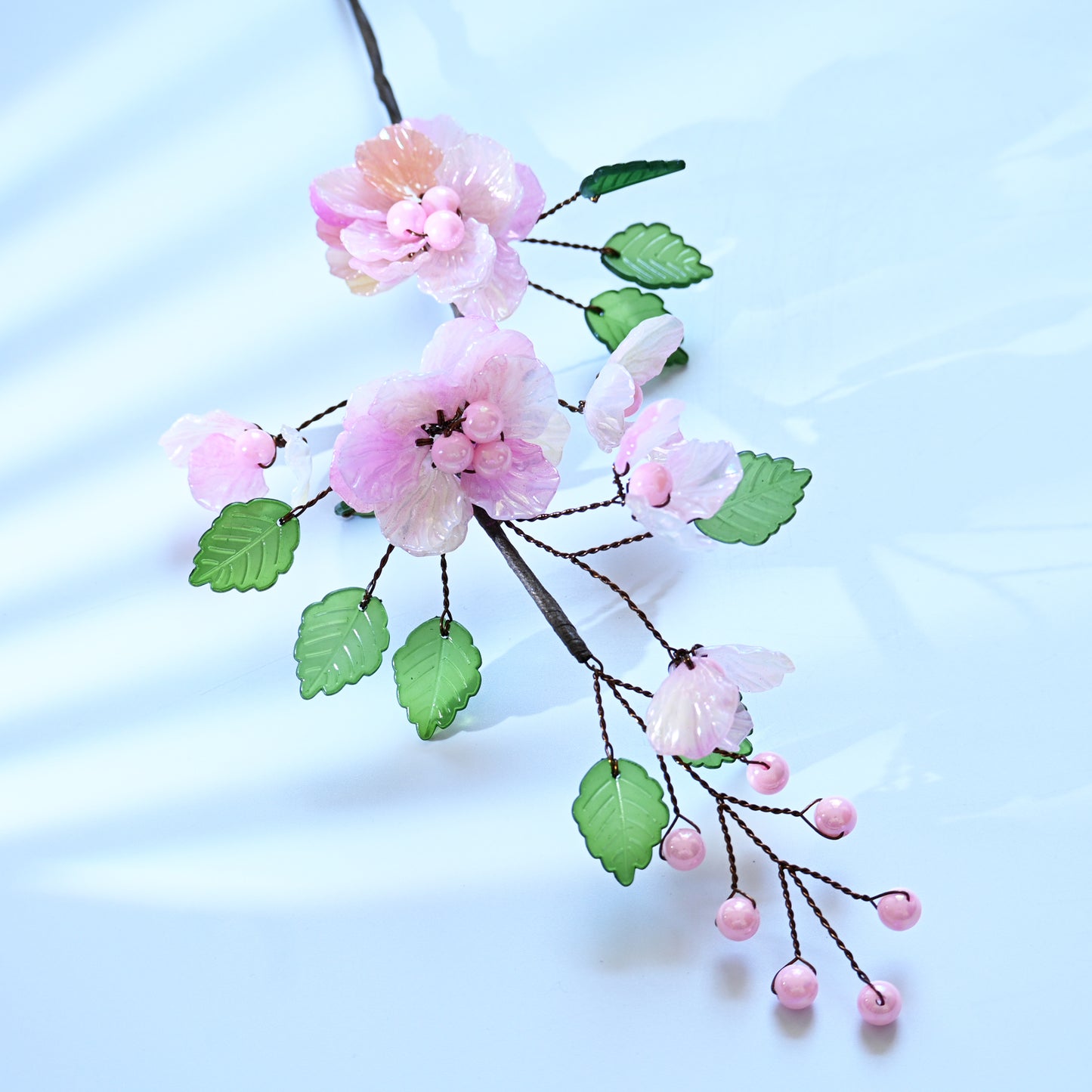 Handmade Translucent Acrylic Cherry Blossom Floral Stems K115