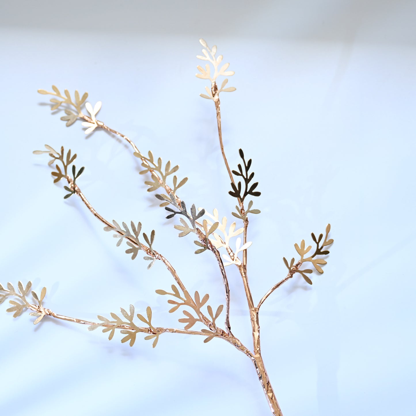 Handmade Rose Gold Foliage Branch Picks K198