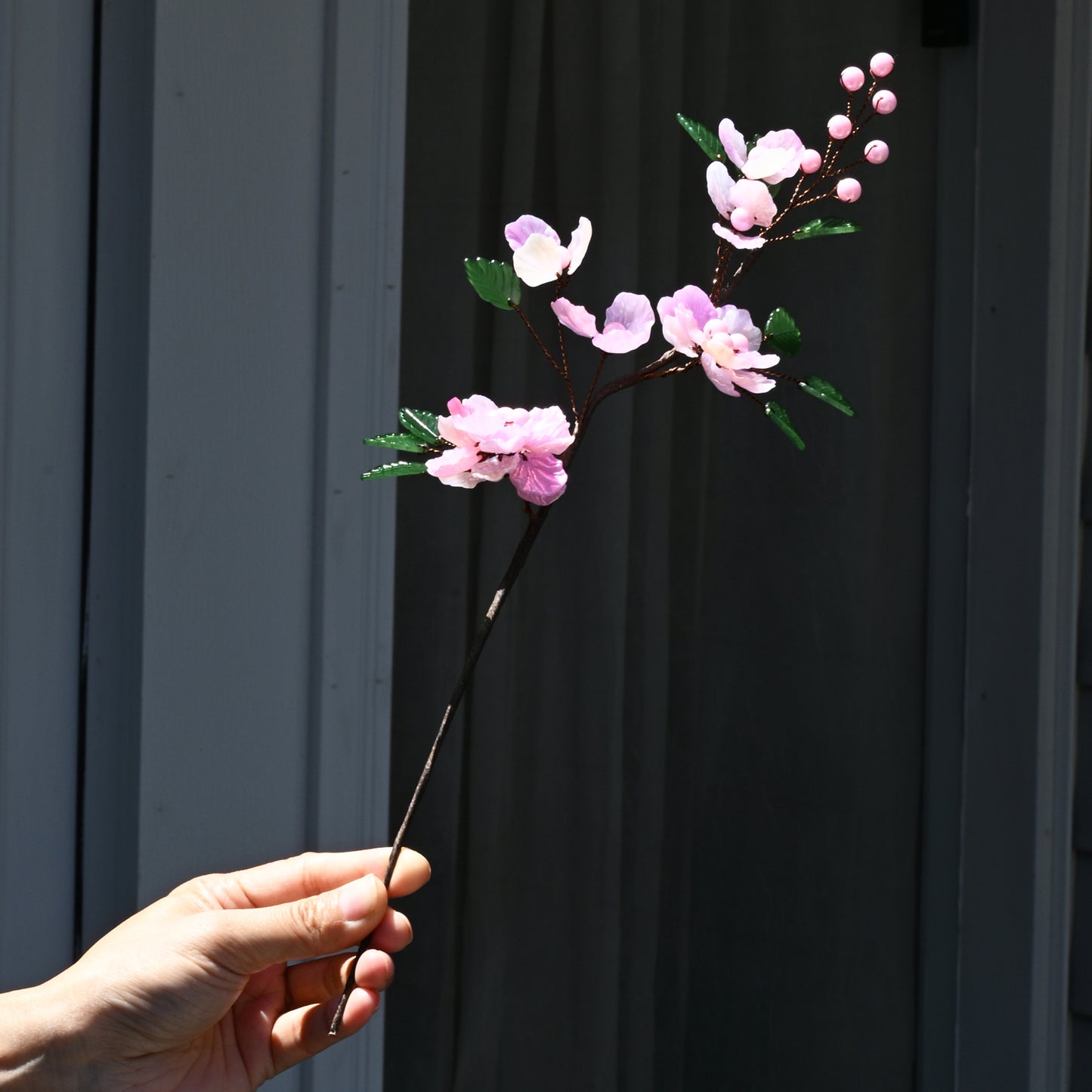 Handmade Translucent Acrylic Cherry Blossom Floral Stems K115