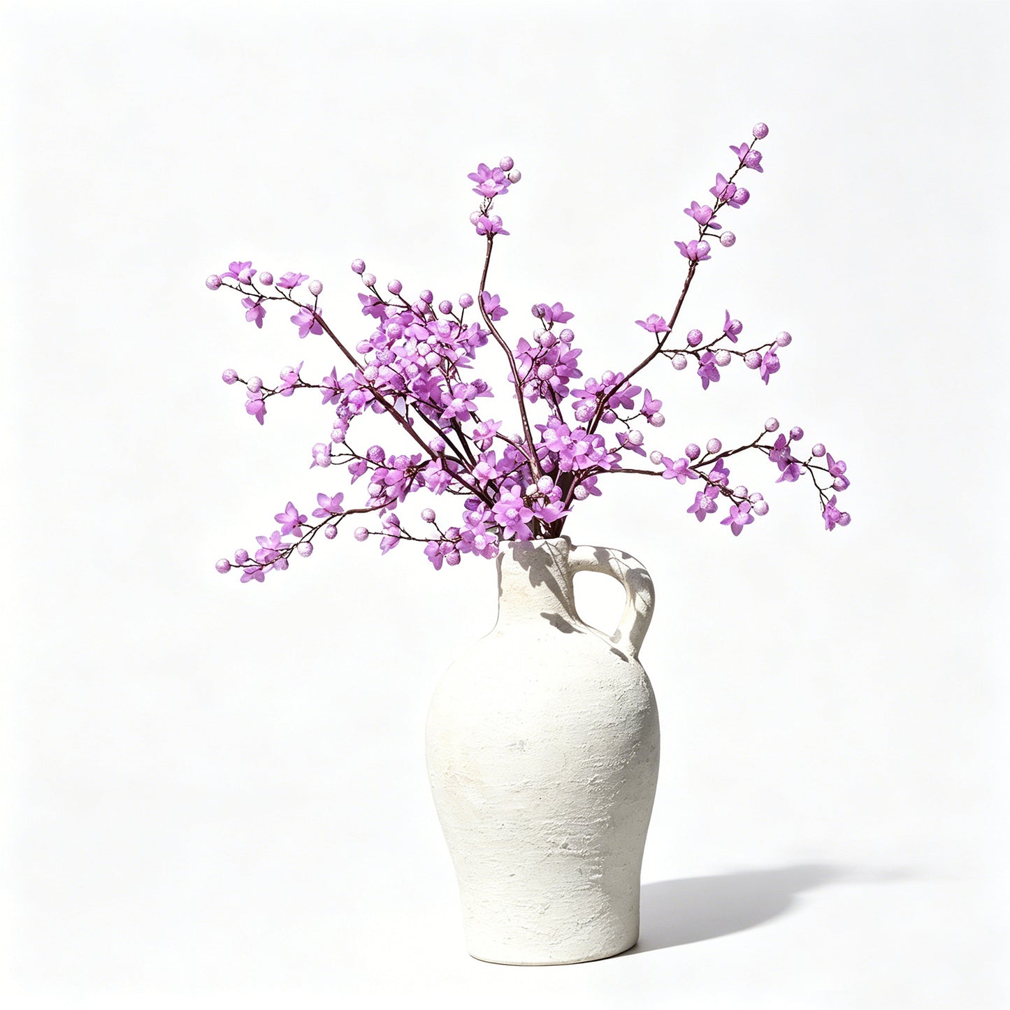 Handmade Purple Artificial Rustic Faux Cherry Blossom Branches for Home Decor K79