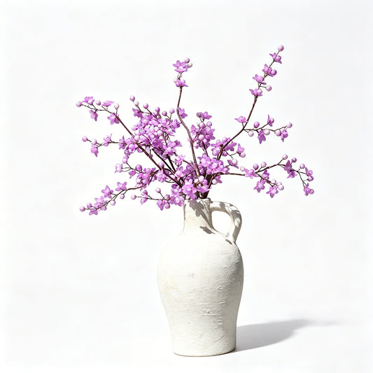 Handmade Purple Artificial Rustic Faux Cherry Blossom Branches for Home Decor K79