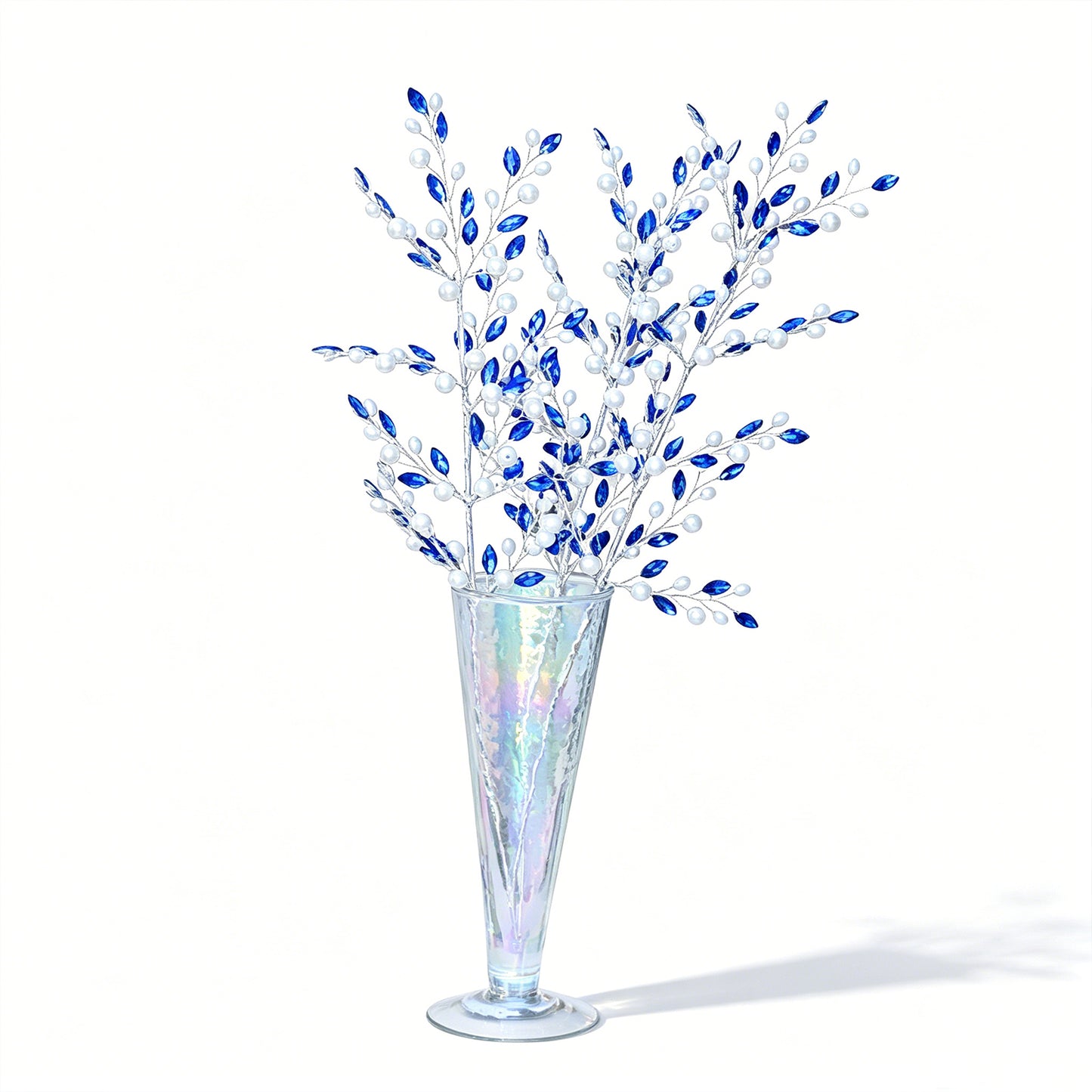 Handmade Rhinestone & Pearl Leaf Branch Picks K177