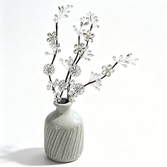 Handmade Clear Crystal Cherry Blossom Branch Picks K136