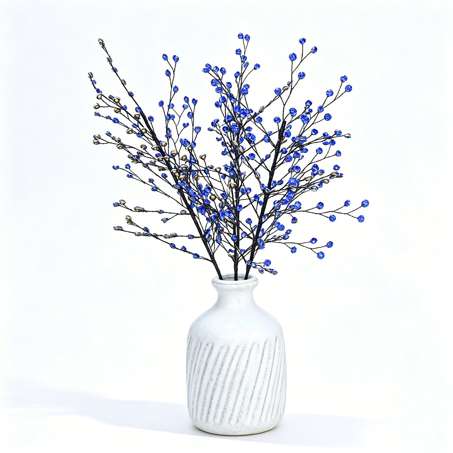 Handmade Crystal Bead Artificial Berry Branches, Multi-Color Rhinestone Wire Floral Picks k112