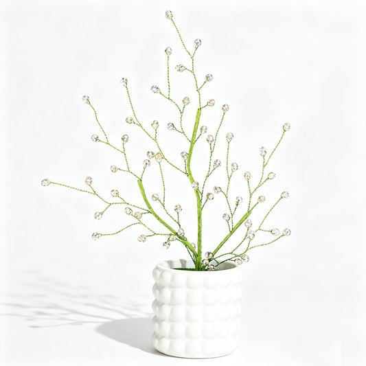 Handmade Crystal Bead Tree, Artificial Flower Arrangement L60