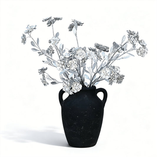 Handmade Silver Metal Flower Branch Picks K194