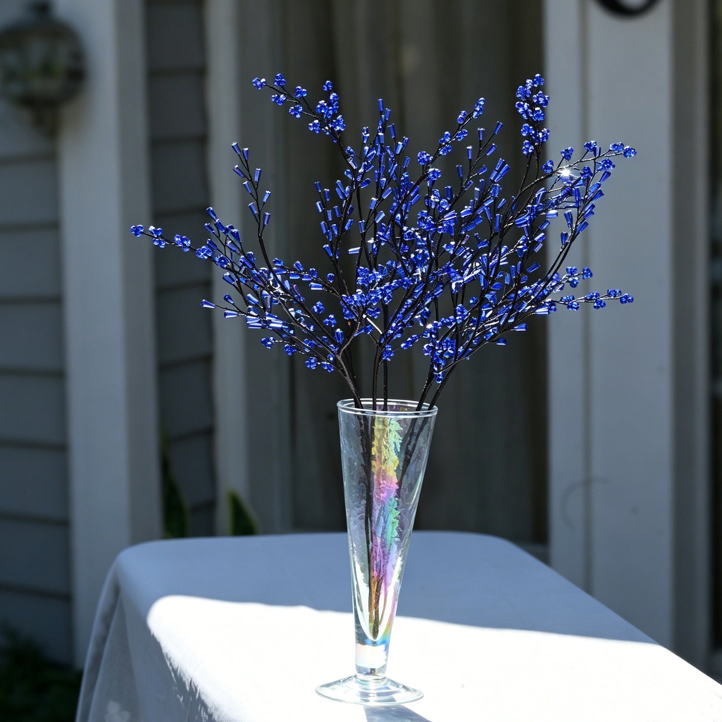 Handmade Sapphire Blue Crystal Twig Branch Picks K183