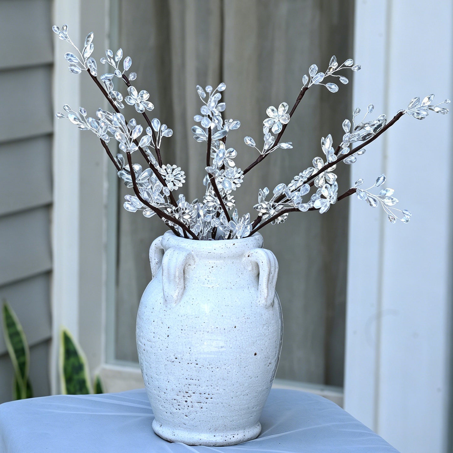Handmade Clear Crystal Cherry Blossom Branch Picks K136