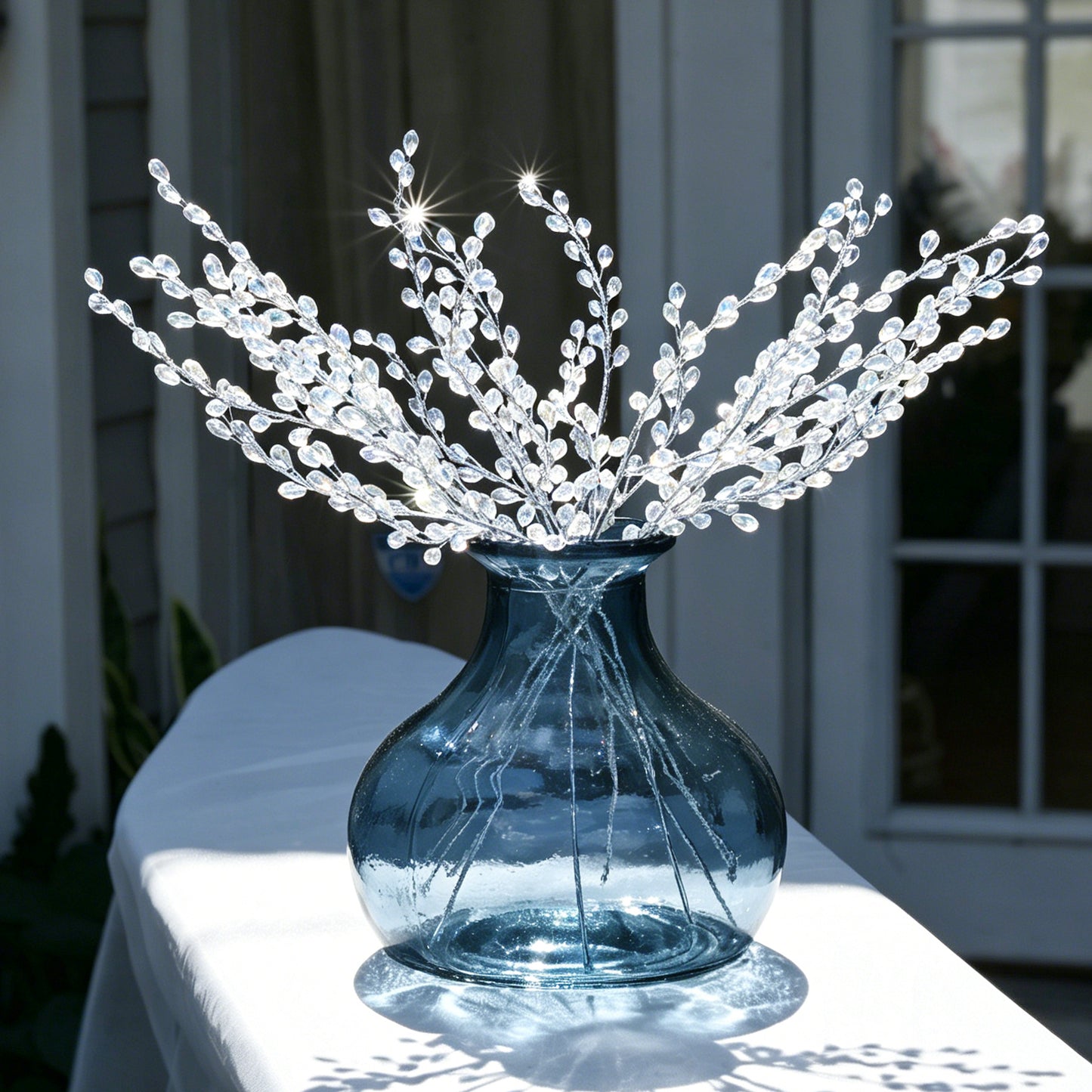 Handmade Clear Crystal Teardrop Branch Picks K187