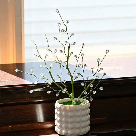 Handmade Crystal Bead Tree, Artificial Flower Arrangement L60