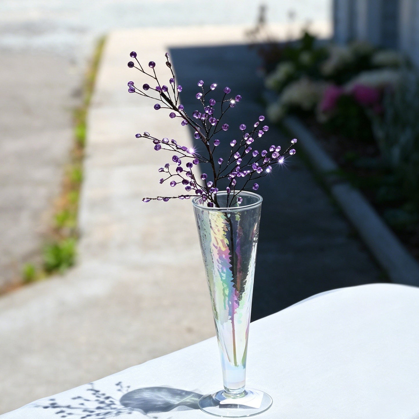 Handmade Crystal Bead Twig Branches, 4 Colors Rhinestone Berry Floral Stems for Wedding Table Centerpiece K126