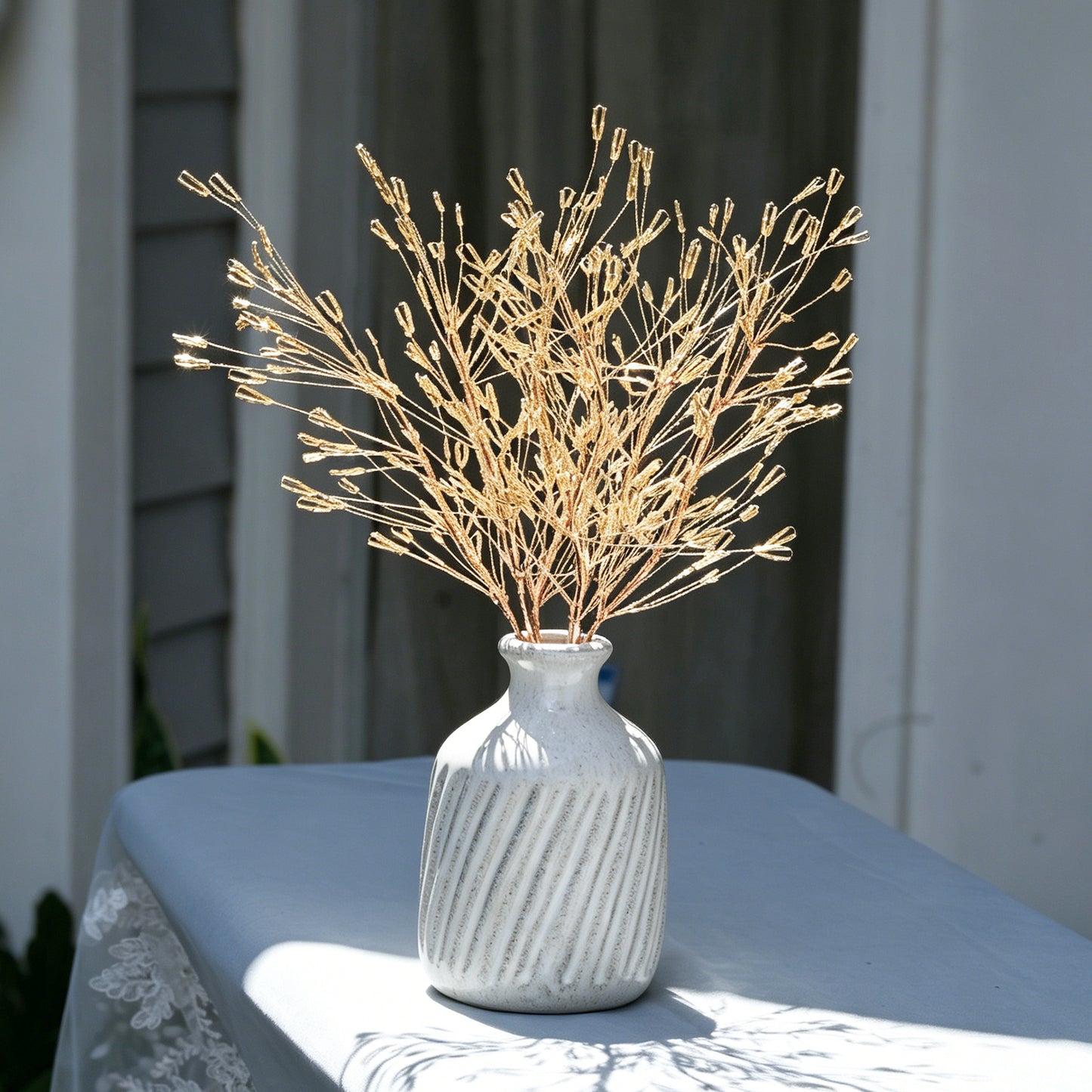 Handmade Gold Baguette Crystal Firework Branch Picks