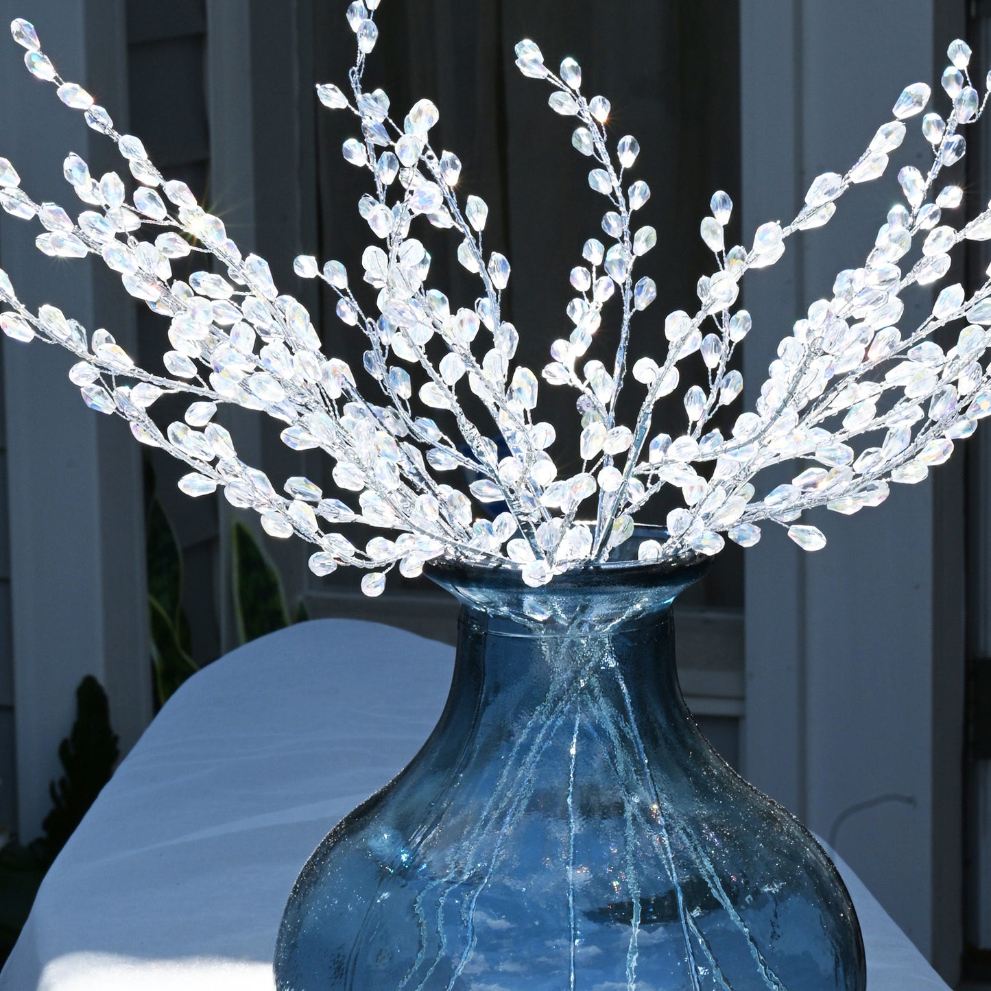 Handmade Clear Crystal Teardrop Branch Picks K187