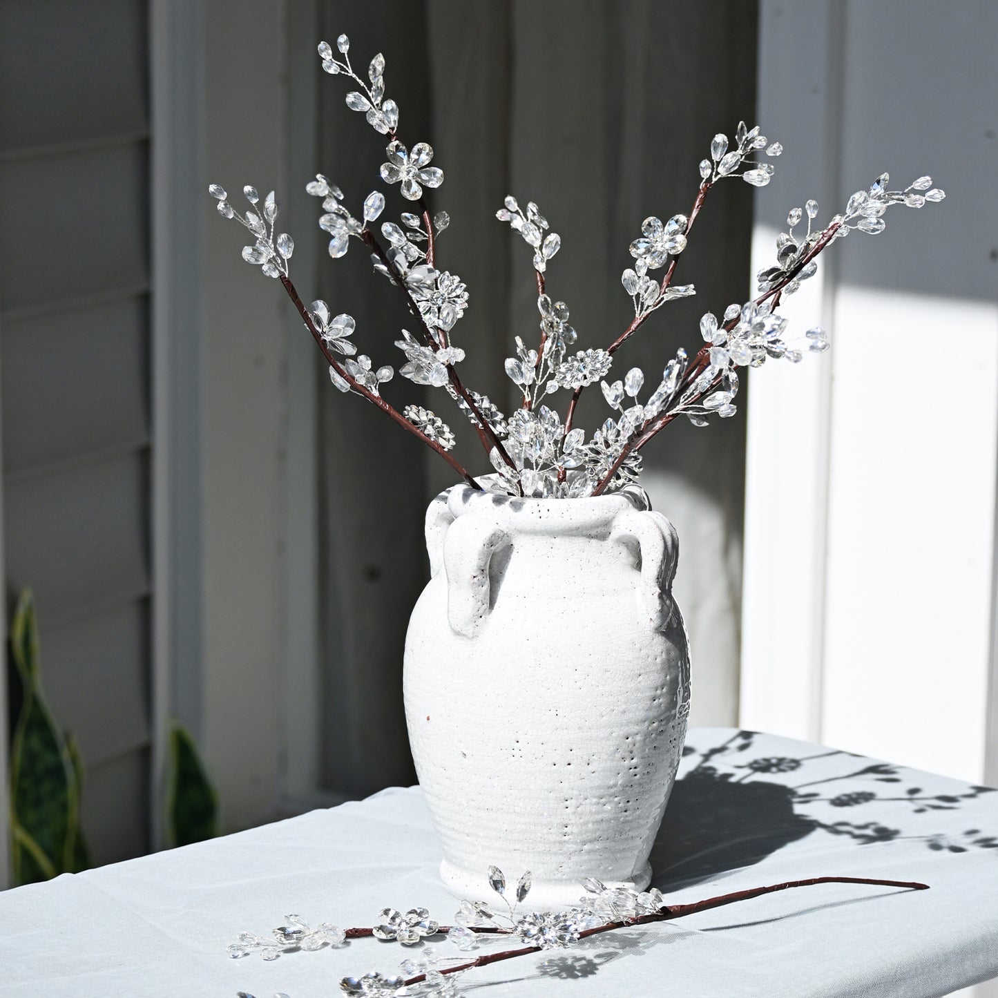 Handmade Clear Crystal Cherry Blossom Branch Picks K136