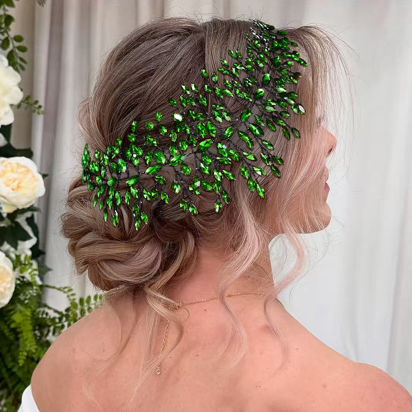 Silver Rhinestone Bridal Headband for Wedding - Bridella BHP237-S