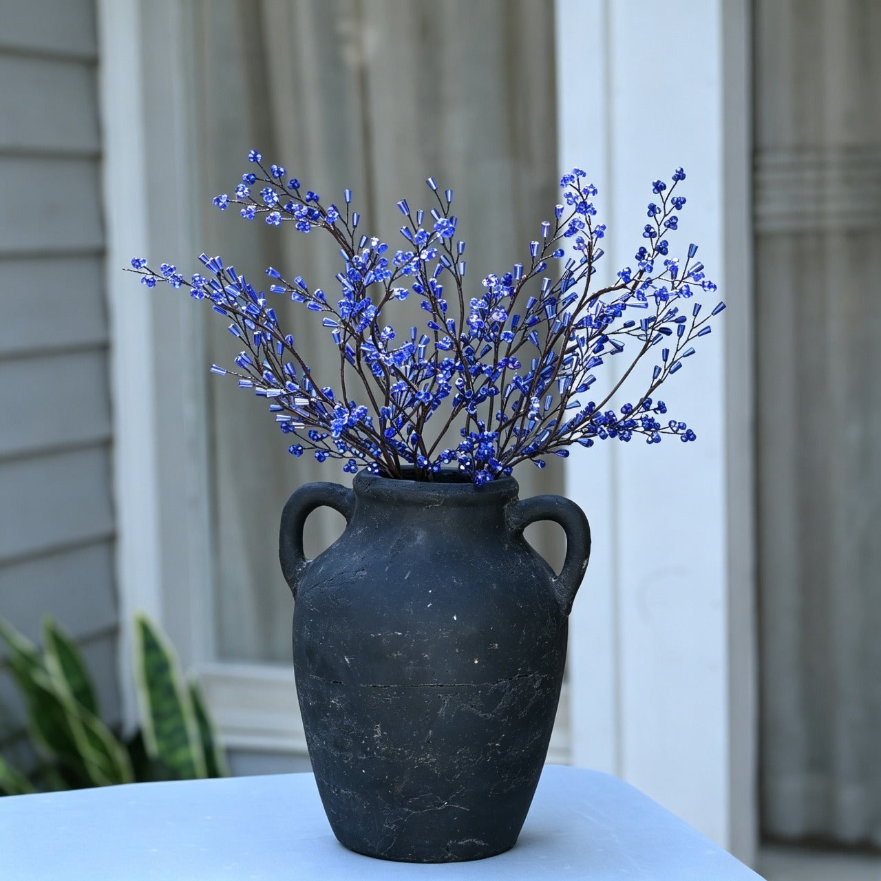 Handmade Sapphire Blue Crystal Twig Branch Picks K183