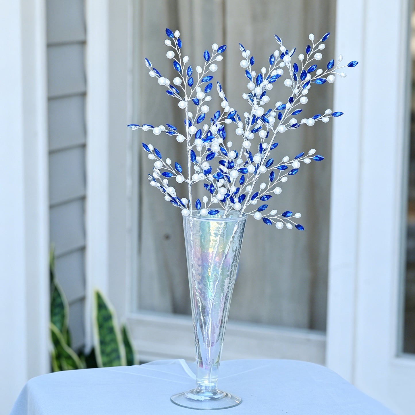 Handmade Rhinestone & Pearl Leaf Branch Picks K177