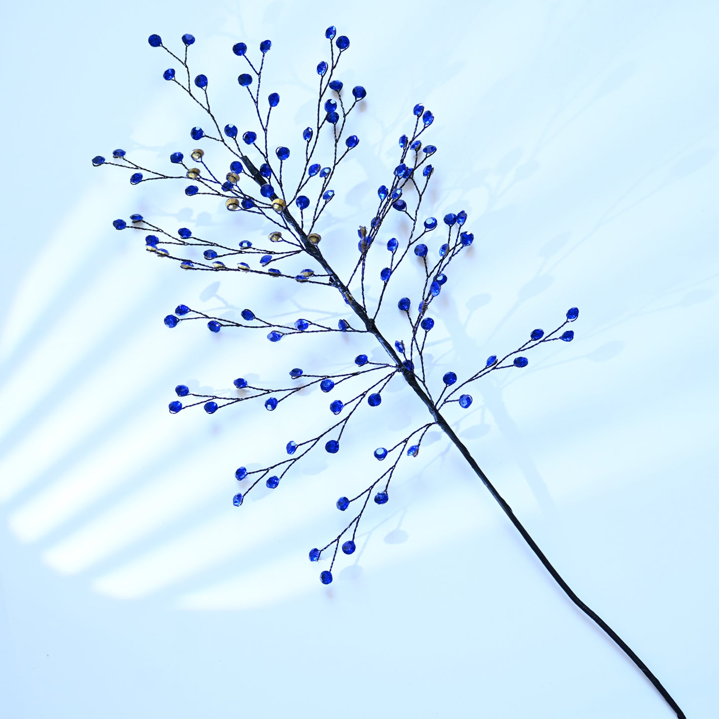 Handmade Crystal Bead Artificial Berry Branches, Multi-Color Rhinestone Wire Floral Picks k112