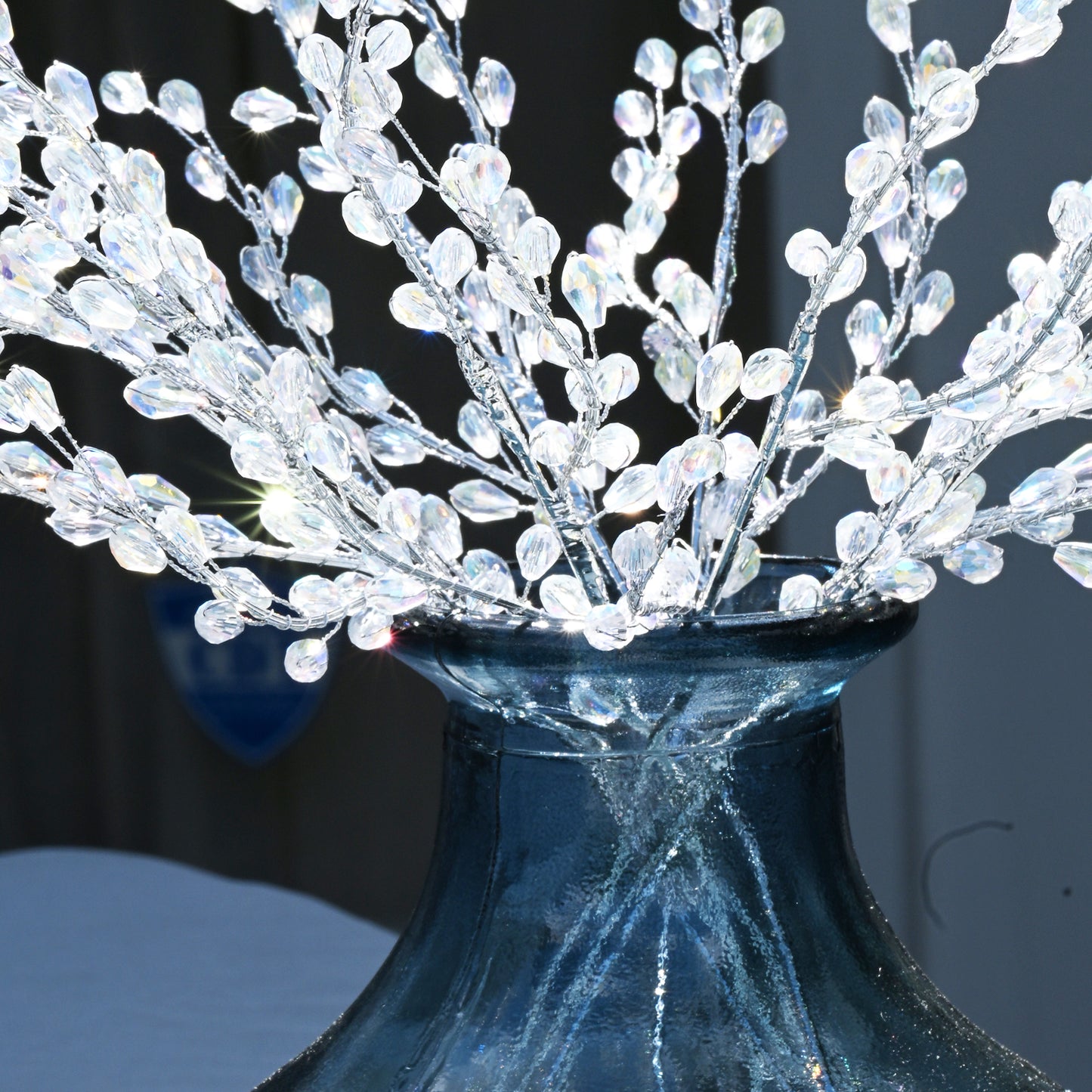 Handmade Clear Crystal Teardrop Branch Picks K187