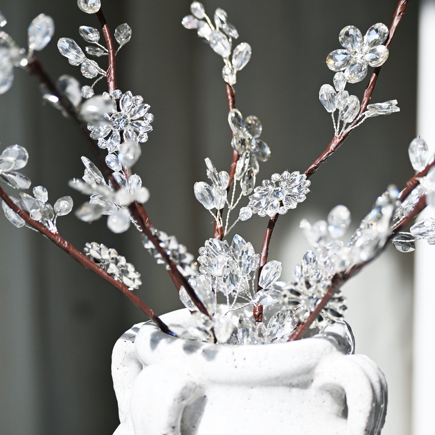 Handmade Clear Crystal Cherry Blossom Branch Picks K136